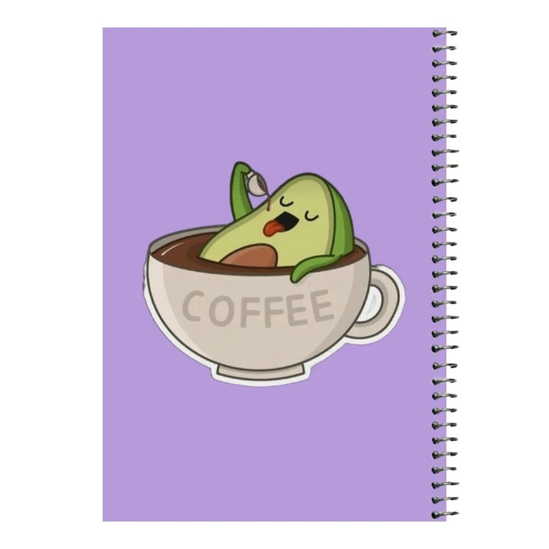 دفتر مشق 80 برگ اس جی مدل آووکادو و قهوه     