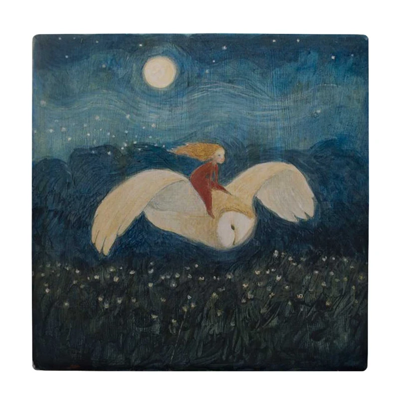  زیر لیوانی طرح دختر و جغد کد    3615964_1535