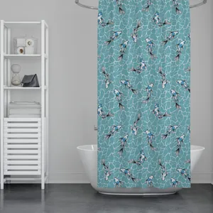 پرده حمام دلفین مدل GU-4352 سایز 180x200سانتی متر