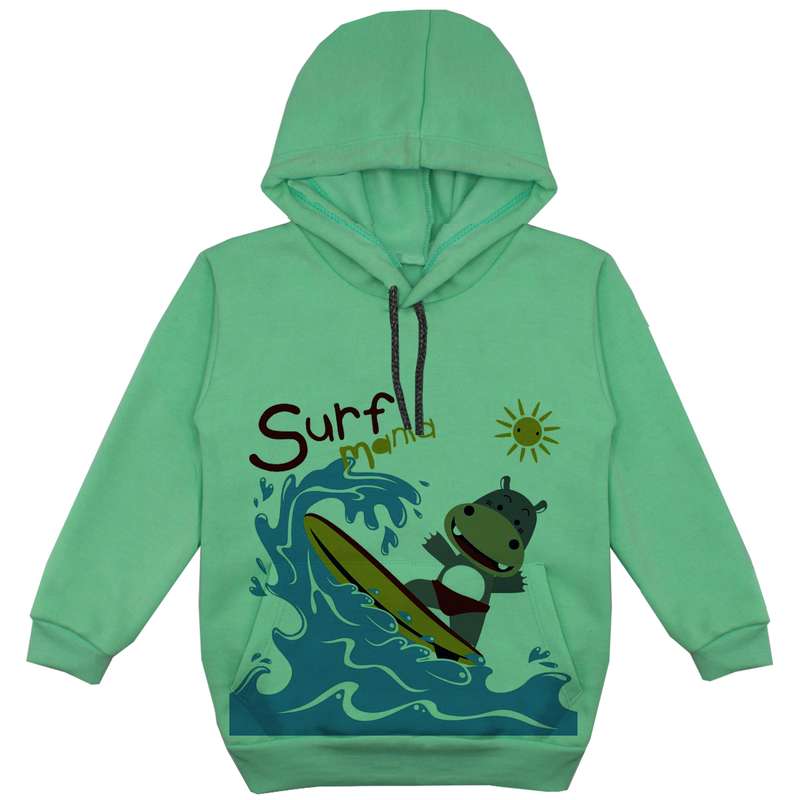 هودی پسرانه مدل موج سوار F204 رنگ سبز