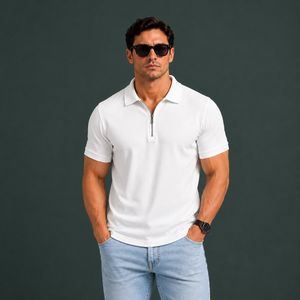 پولوشرت آستین کوتاه یقه برگردان مردانه سارزی مدل _M.o.r.o.k.o_zi.p_s.e.f