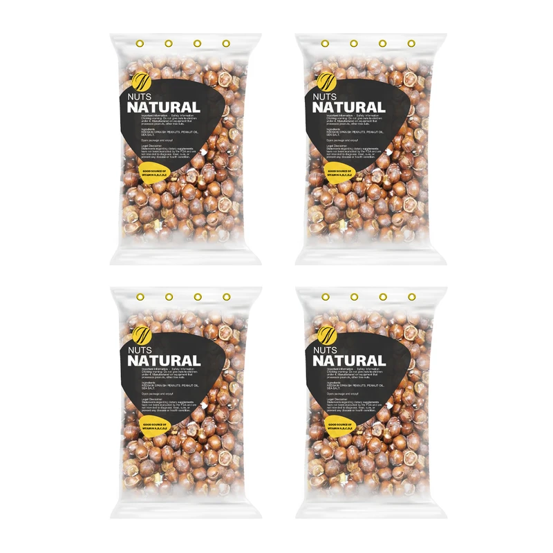 فندق با پوست دو آتیشه نچرال - 250 گرم بسته 4 عددی