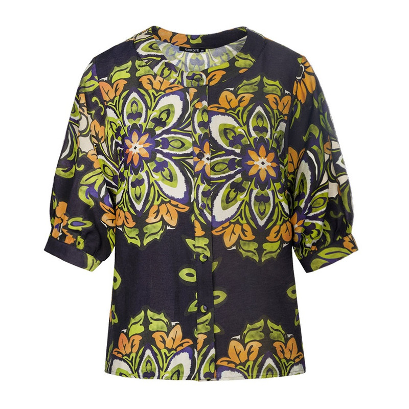 شومیز آستین سه ربع یقه گرد زنانه مدل SB-SS-307348