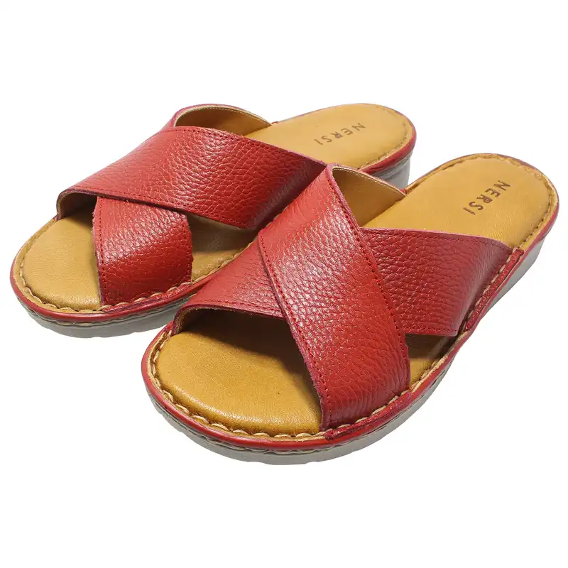 دمپایی زنانه نرسی مدل چرم طبیعی کد 6