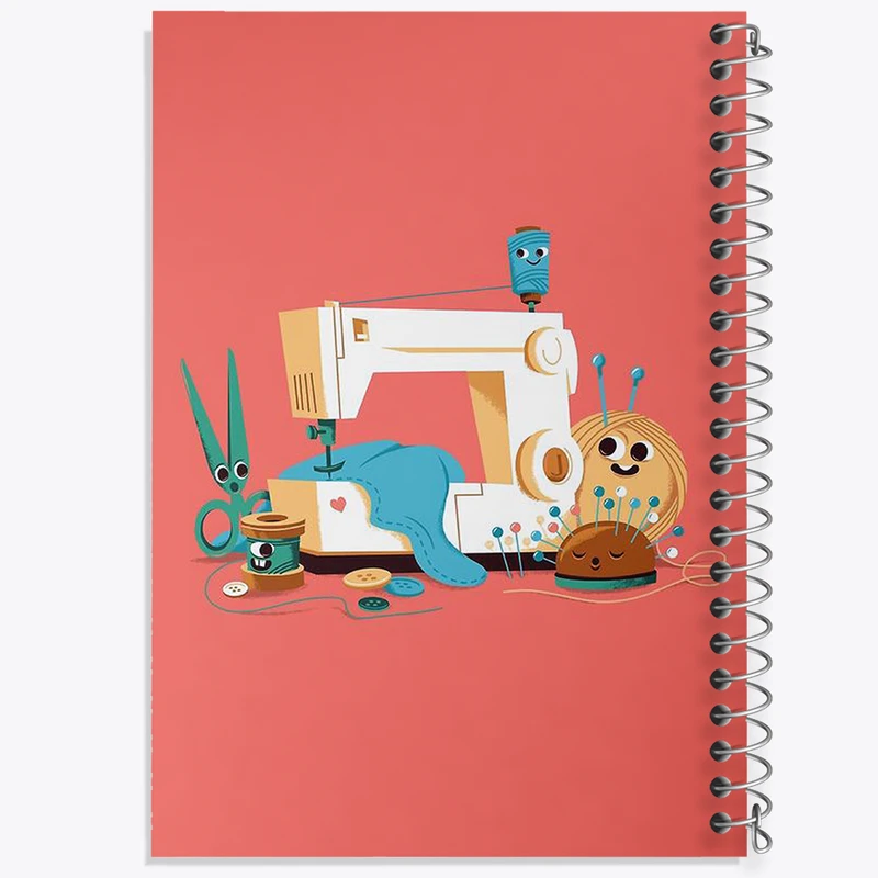 دفتر نقاشی 50 برگ خندالو طرح چرخ خیاطی کد N2020