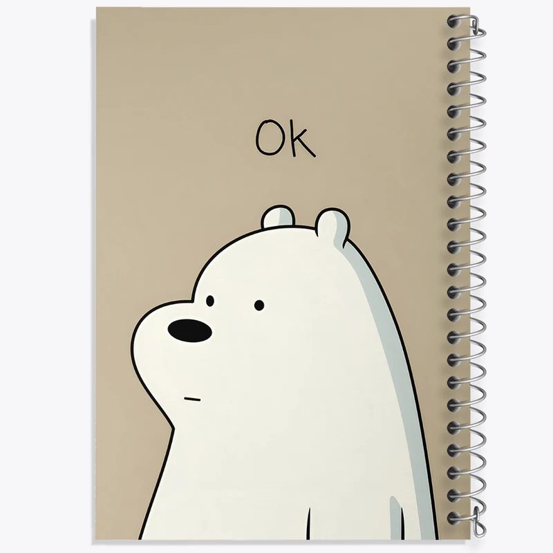 دفتر ژورنال نویسی 50 برگ خندالو مدل نقطه ای طرح سه خرس کله پوک کد N3637