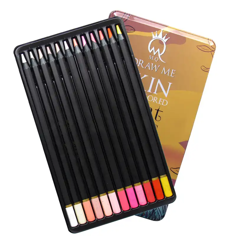 مداد رنگی 12 رنگ ام کیو مدل Light SKIN