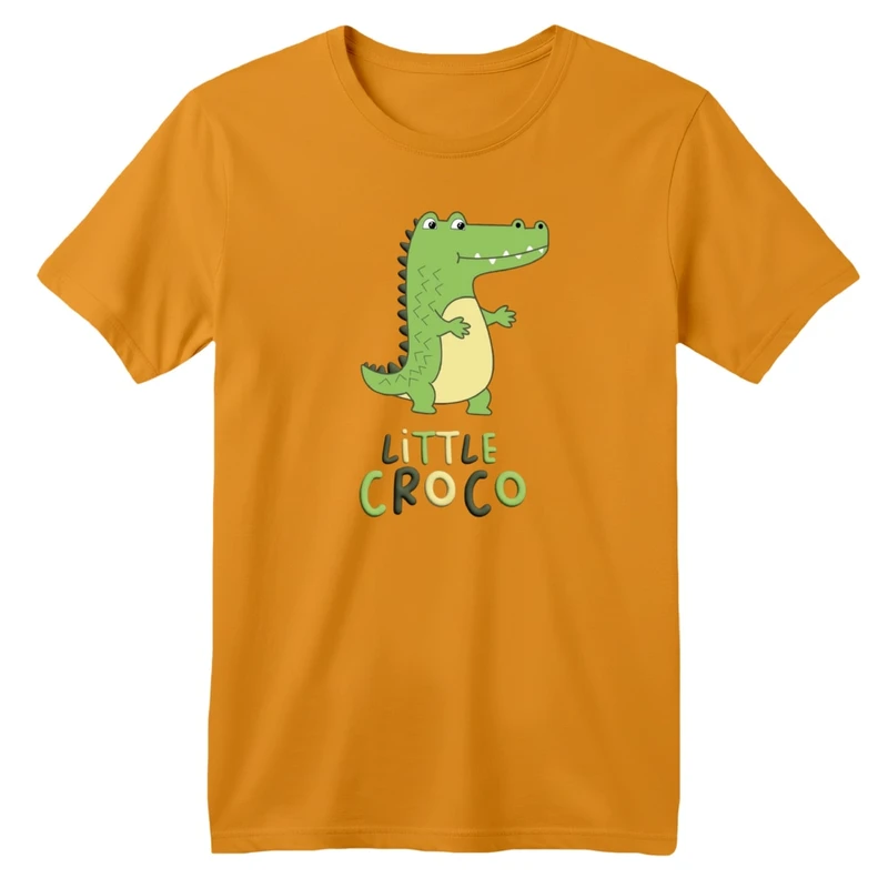 تی‌شرت آستین کوتاه لانگ بچگانه مدل کروکودیل
