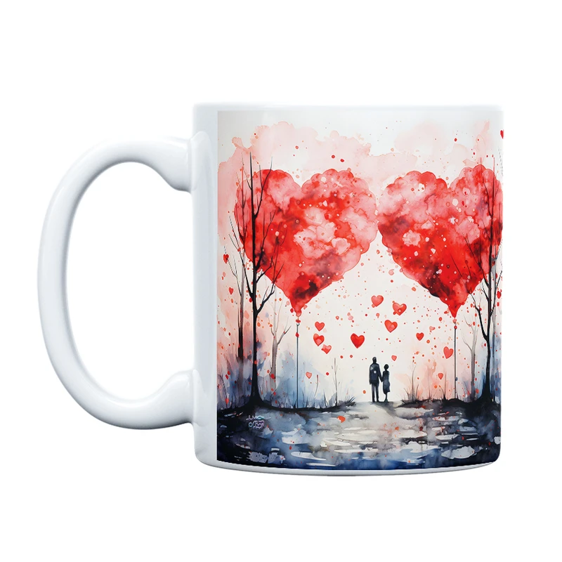 ماگ حس آمیزی طرح عاشقانه مدل قلب زیبا کد 73