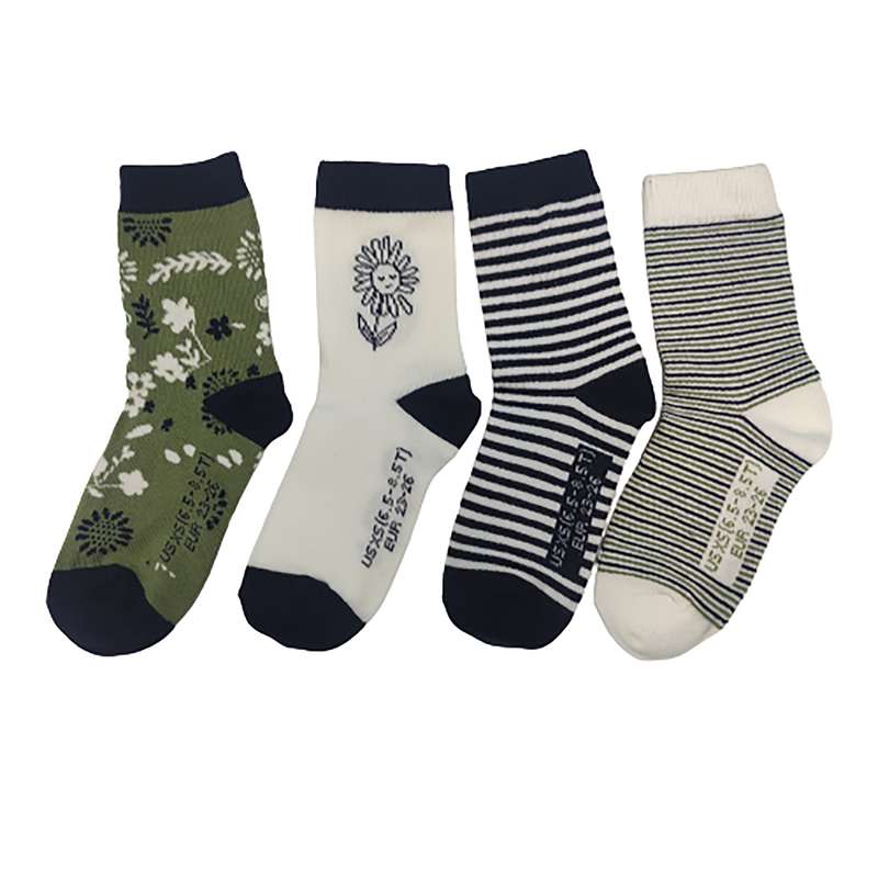 جوراب ساق کوتاه دخترانه لوپیلو مدل 0116 مجموعه 4 عددی