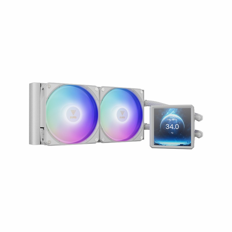 سیستم خنک‌کننده آبی گیم دیاس مدل AURA GL240 LCD WH