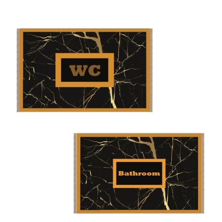 پادری طرح حمام و سرویس بهداشتی کد 89 سایز 50×80 سانتیمتر مجموعه دوعددی 