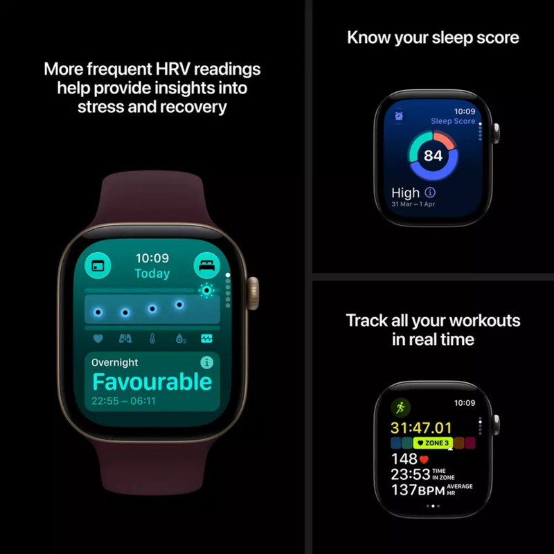 ساعت هوشمند 42 میلی‌متری اپل مدل Watch Series 12 Aluminum Case با بند سیلیکونی، سازگار با iOS 27 و بالاتر