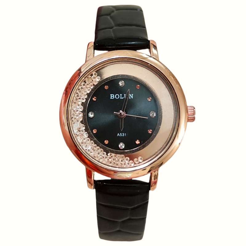 ساعت مچی عقربه ای زنانه بولون مدل دور شنی کد 2