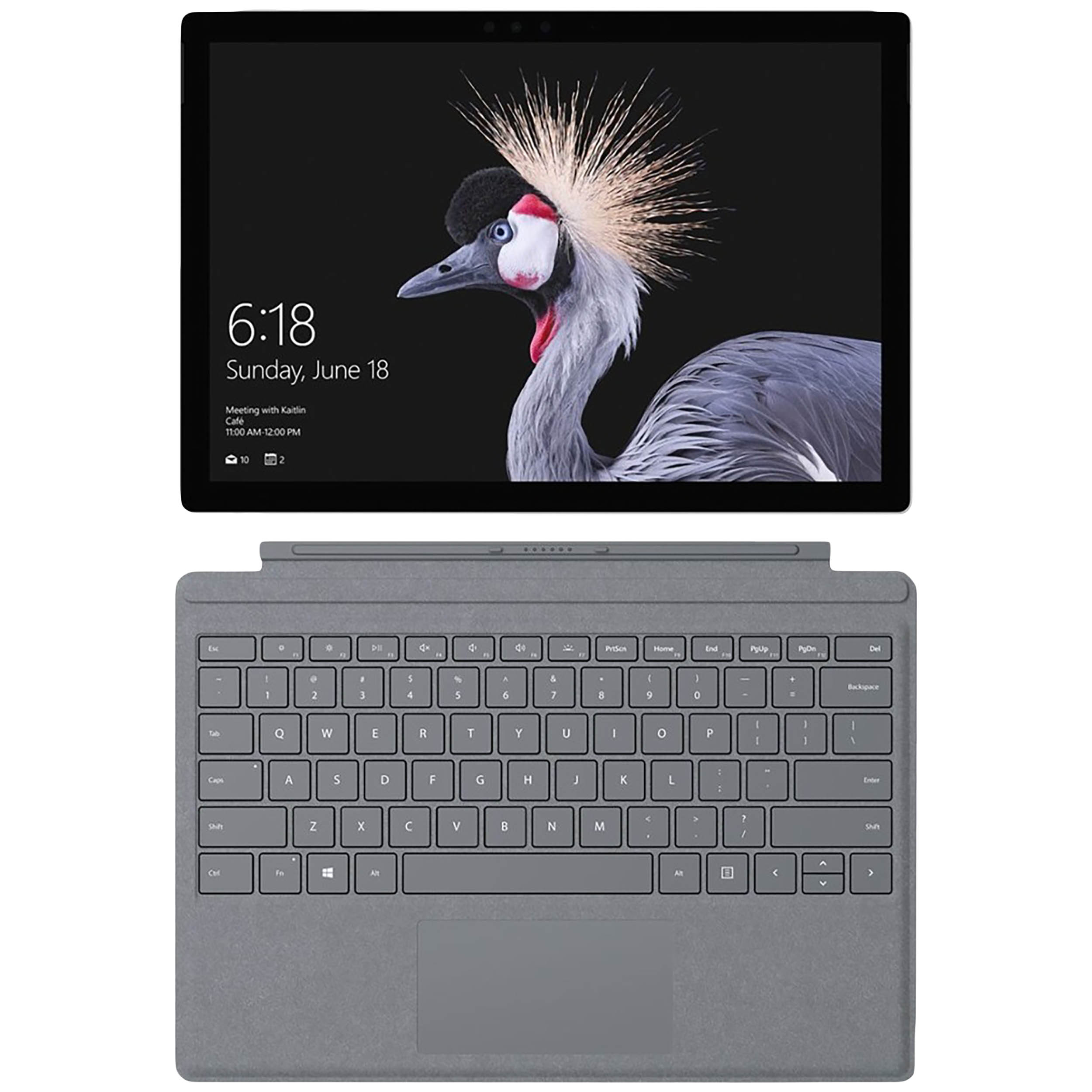 تبلت مایکروسافت مدل Surface Pro 2017 - K به همراه کیبورد Signature Platinum