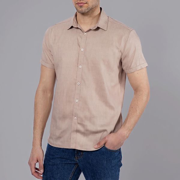 پیراهن آستین کوتاه یقه برگردان مردانه باینت مدل 2261793