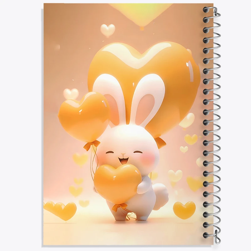 دفتر ژورنال نویسی 50 برگ خندالو مدل نقطه ای طرح خرگوش کیوت کد N4057