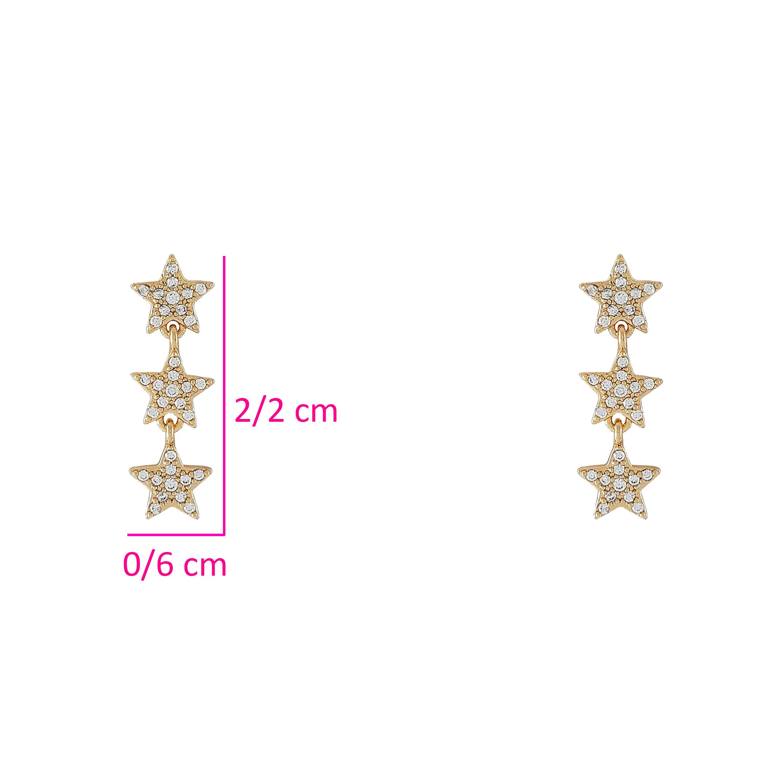 گوشواره زنانه ژوپینگ مدل ستاره کد 1380