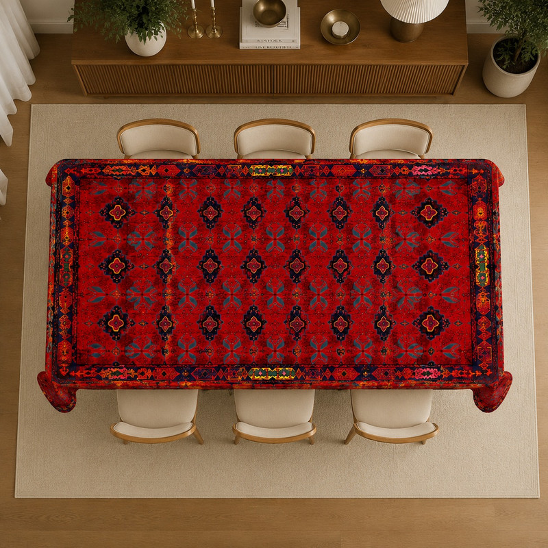 رومیزی مدل ترمه سایز 150x200 سانتی‌متر