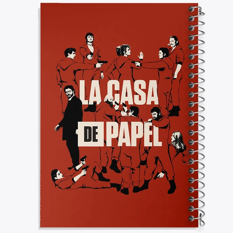 دفتر نقاشی 50 برگ خندالو طرح سریال خانه ی کاغذی کد F1720