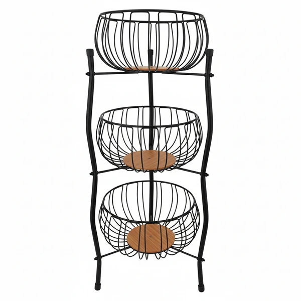 سبد سیب زمینی و پیاز اِی اِس مدل 3 طبقه گرد