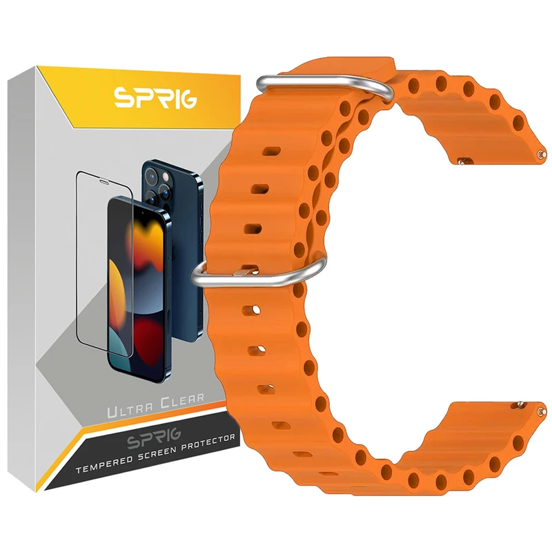 بند اسپریگ مدل Ocean SilicTW مناسب برای ساعت هوشمند هایلو RS3 (LS04)
