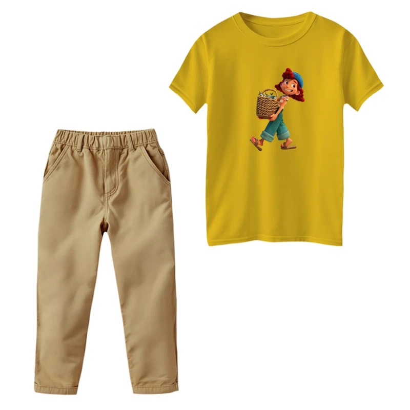 ست تی‌شرت و شلوار پسرانه مدل ماهی فروش