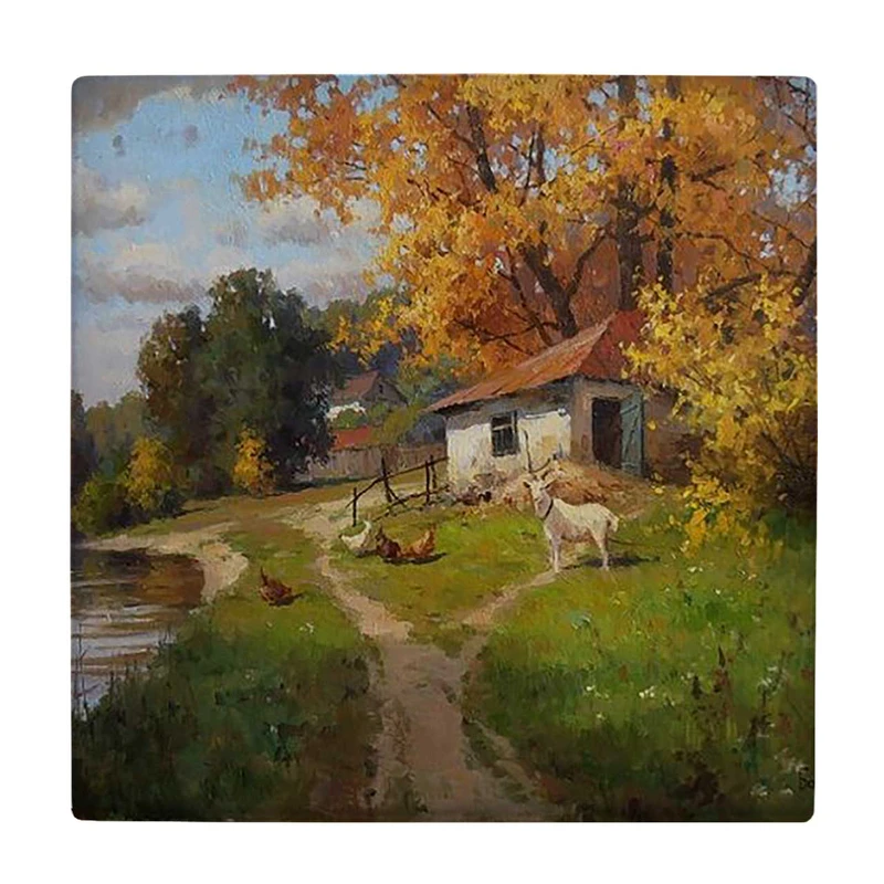  زیر لیوانی  طرح کلبه جنگلی کد    6202948_5623