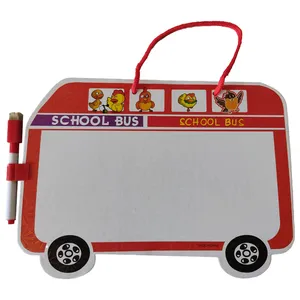 تخته وایت برد مدل اتوبوس مدرسه سایز 22x30 سانتی متر به همراه ماژیک