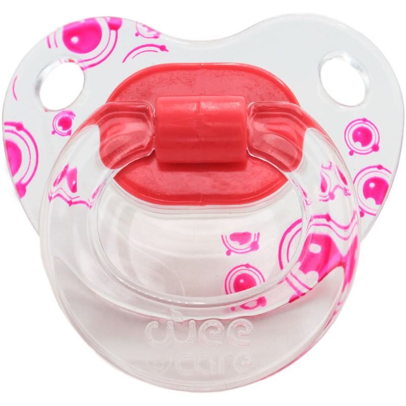 پستانک ارتودنسی وی کر مدل دسته دار شفاف چاپدار happy سایز 6-12 ماه کد P116 پستانک ارتودنسی وی کر مدل دسته دار شفاف چاپدار happy سایز 6-12 ماه کد P116