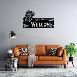 دیوارکوب ماهوت طرح گربه welcome