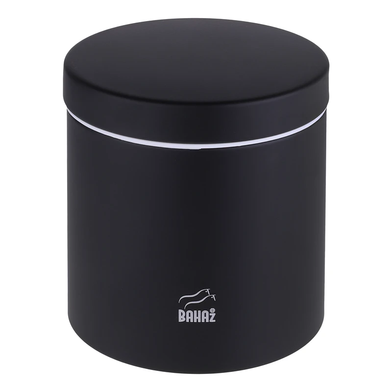 بانکه بهازکالا مدل قوطی حبوبات مشکی درب فلزی بهازکالا کد 16011072