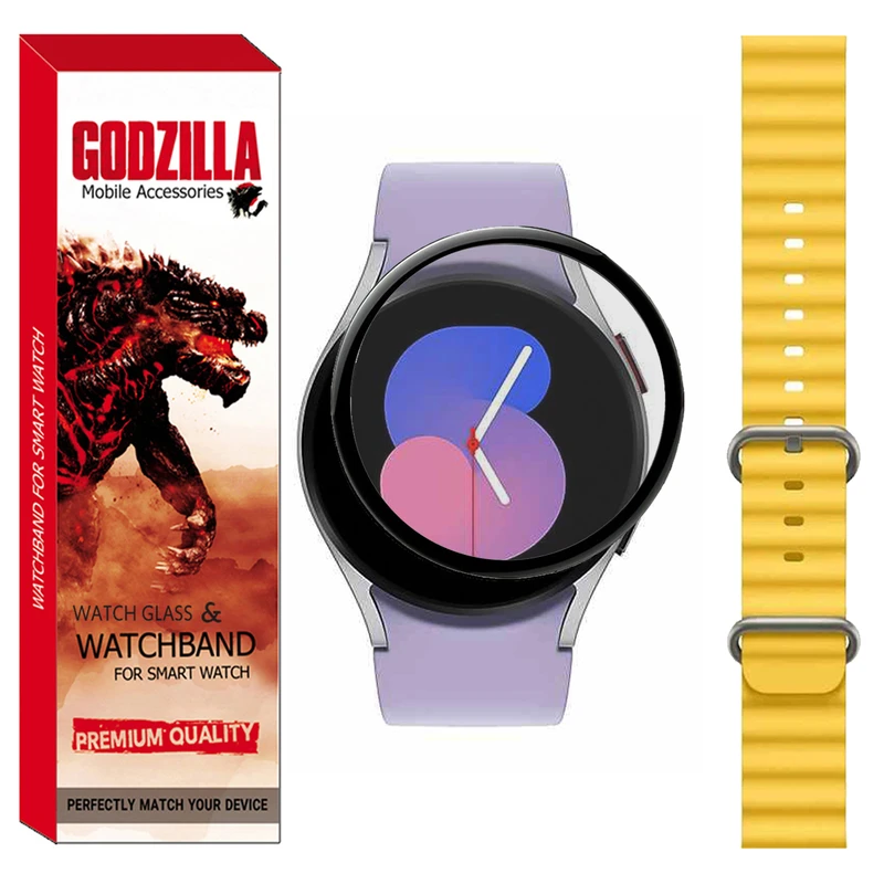 محافظ صفحه نمایش گودزیلا مدل GS-Ocean مناسب برای ساعت هوشمند سامسونگ Watch 5 44mm به همراه بند