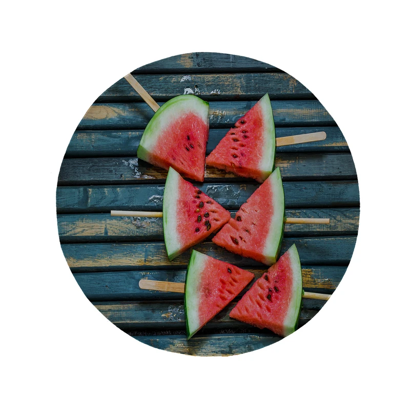 پادری مدل دایره طرح هندوانه کد 8424 سایز 90 × 90 سانتی متر