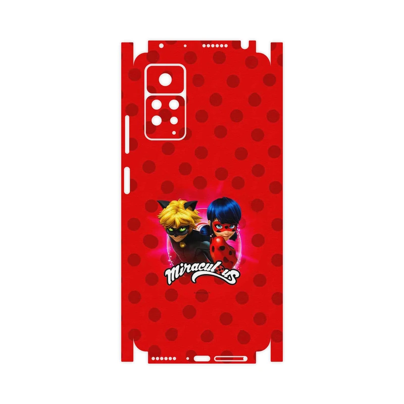 برچسب پوششی ماهوت مدل Ladybug and Cat Noir-FullSkin مناسب برای گوشی موبایل شیائومی Redmi Note 11 Pro Plus 5G (India)