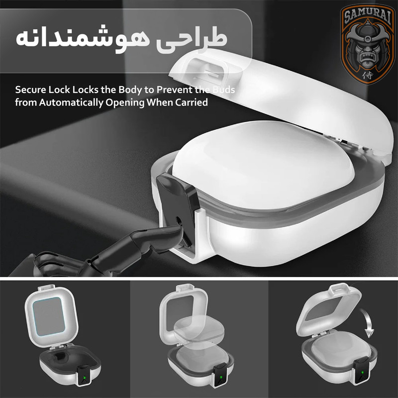 کاور سامورایی مدل Quad-38 مناسب برای کیس هدفون سامسونگ Galaxy Buds Live / Buds Pro / Buds 2 / Buds 2 Pro / Buds FE / Buds Core