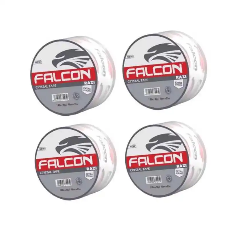 چسب پهن رازی مدل فالکون عرض 4.8 سانتی متر بسته 4 عددی