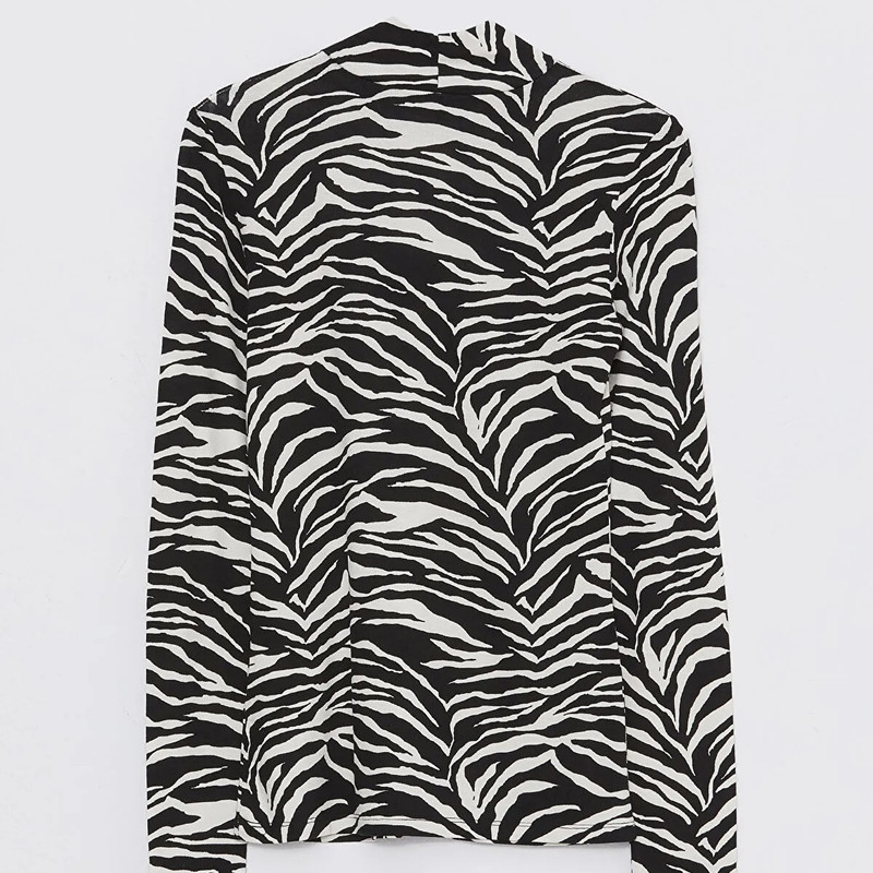 بلوز آستین بلند زنانه ال سی وایکیکی مدل اسکینی استرچ پلاس