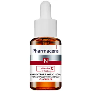 سرم ویتامین C جوان کننده و تنظیم رنگدانه پوست فارماسریز مدل Witamin C 1200mg C-Capilix حجم 30 میلی لیتر