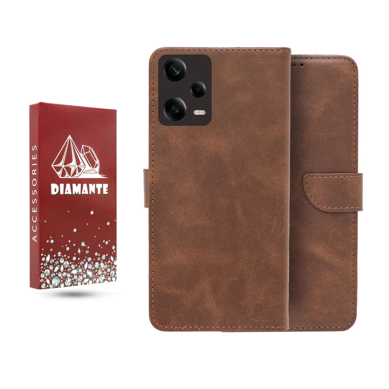 کیف کلاسوری دیامانته مدل چرم مناسب برای گوشی موبایل شیائومی Redmi Note 12 Pro 5G