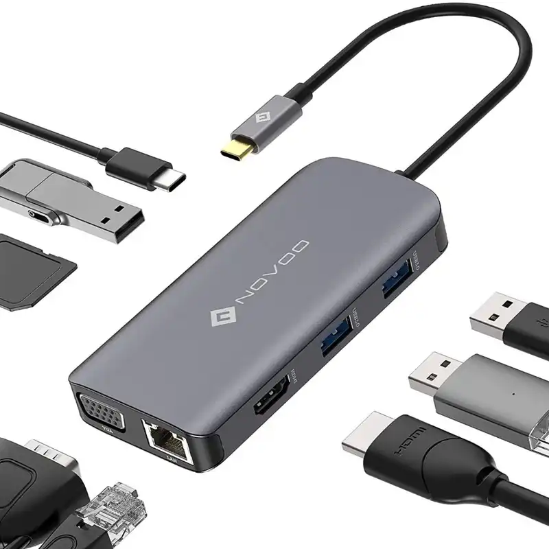 هاب 9 پورت USB-C نوو مدل dns