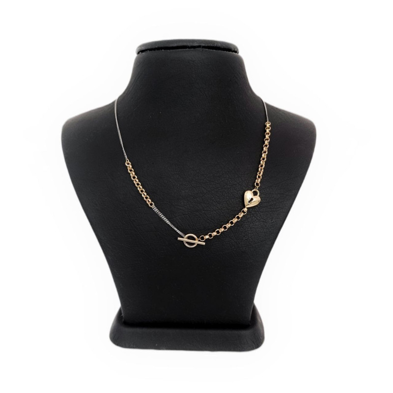 گردنبند طلا 18 عیار زنانه لیردا مدل تیفانی قلبی