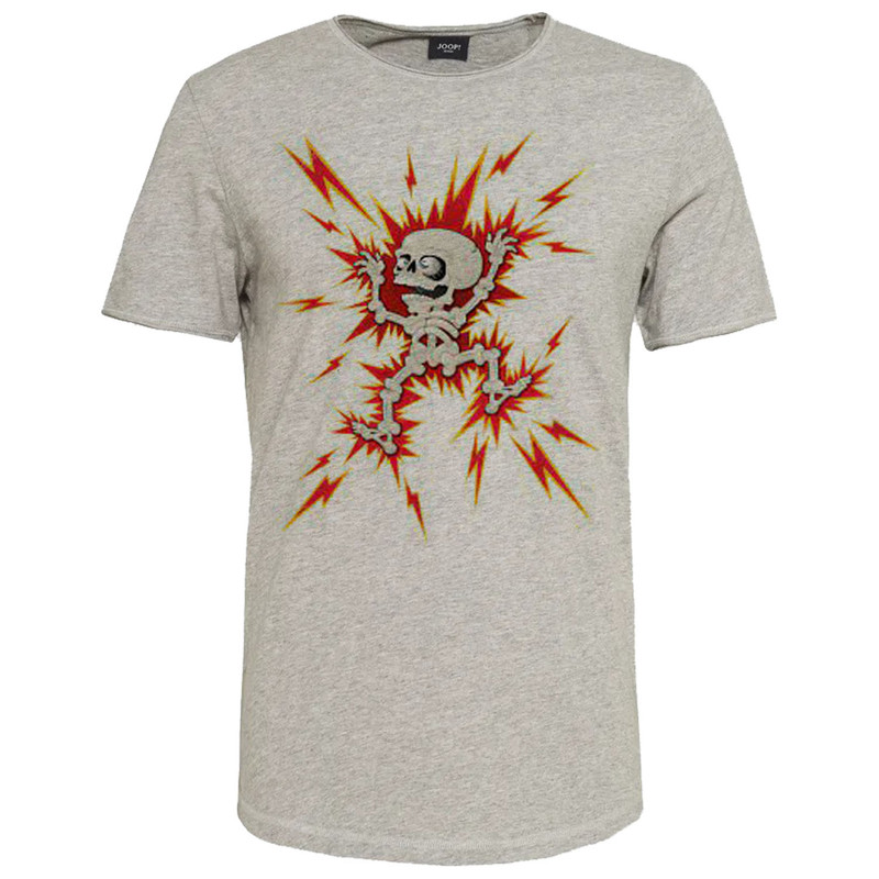 تیشرت آستین کوتاه مردانه مدل اسکلت کد M183 رنگ طوسی