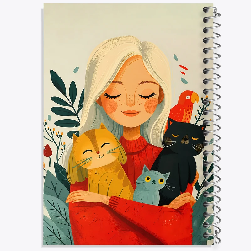 دفتر مشق 100 برگ خندالو طرح دخترانه کد N3016