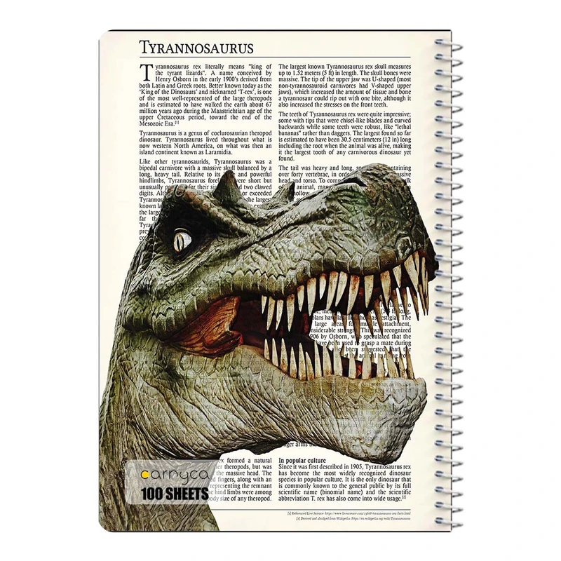 دفتر مشق 100 برگ سیمی کارنیکا طرح روزنامه وینتج حیوانات Vintage Newspaper Animals کد 37886