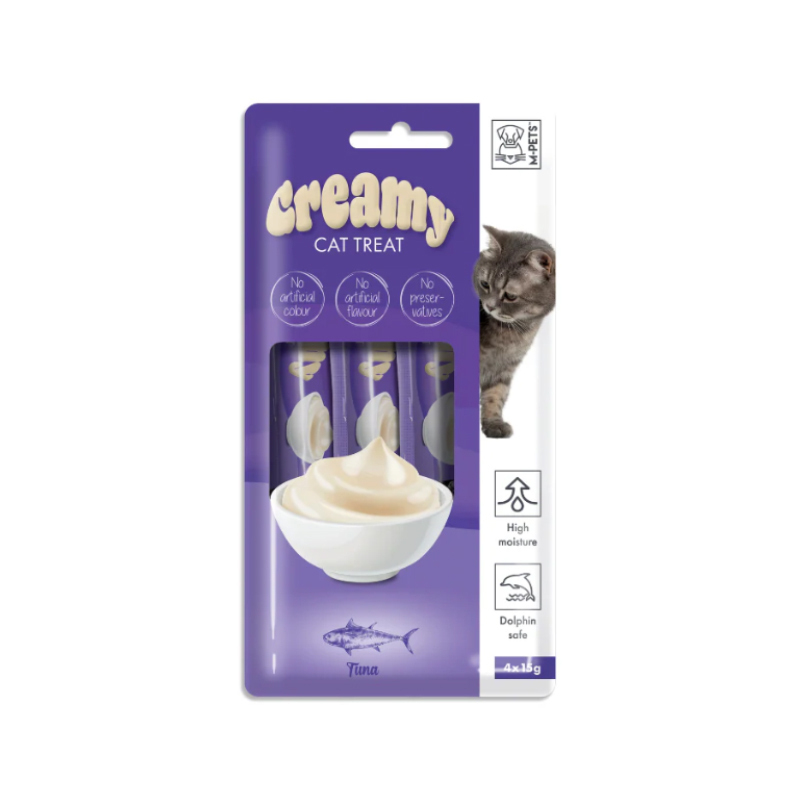 بستنی گربه ام پتس مدل CREAMY طعم تن وزن 60 گرم