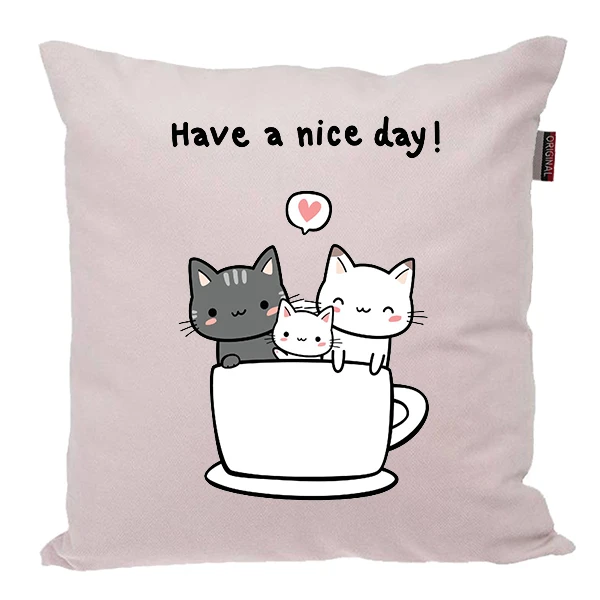 کوسن ناریکو مدل فانتزی طرح گربه کد 01062