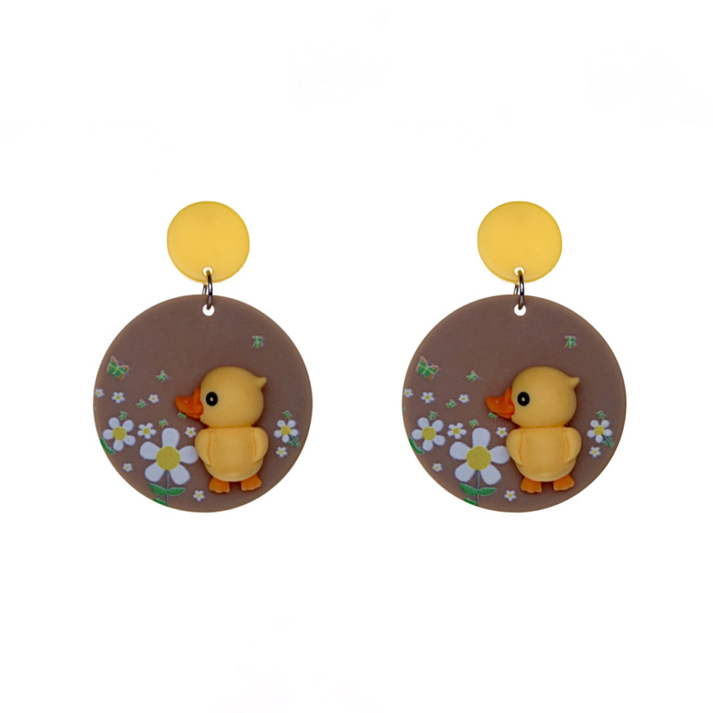 گوشواره دخترانه مدل فانتری طرح جوجه اردک کد 011452 گوشواره دخترانه مدل فانتری طرح جوجه اردک کد 011452