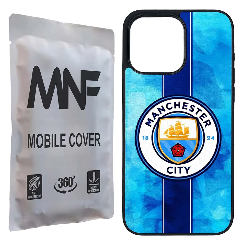 کاور ام ان اف طرح تیم Manchester City کد P-235 مناسب برای گوشی موبایل اپل iPhone 15 Pro Max