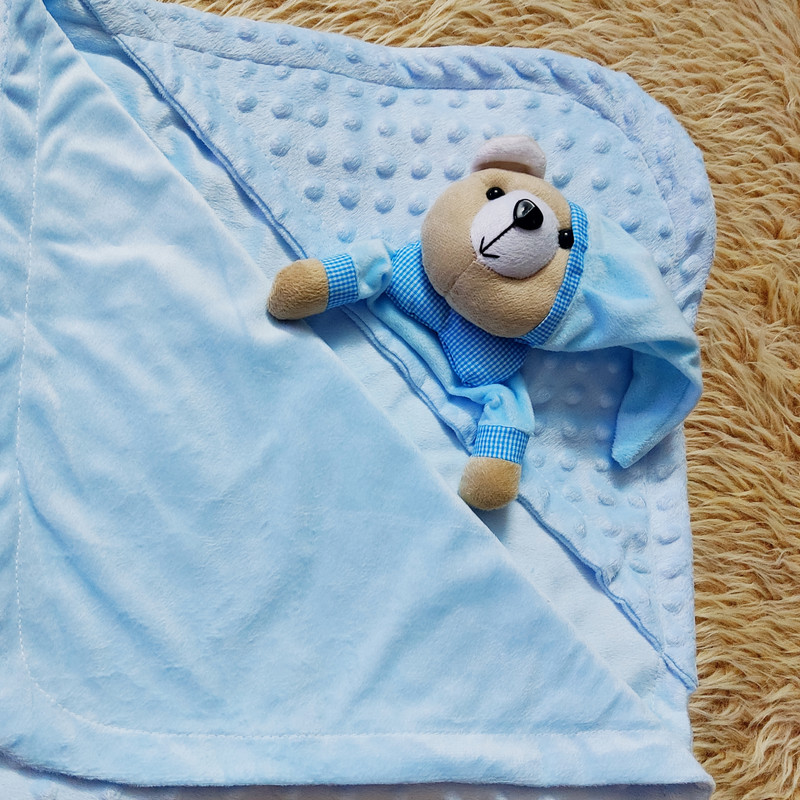 پتوی نوزاد مدل خرس کلاه دار کد 3 سایز 77×80 سانتی متر